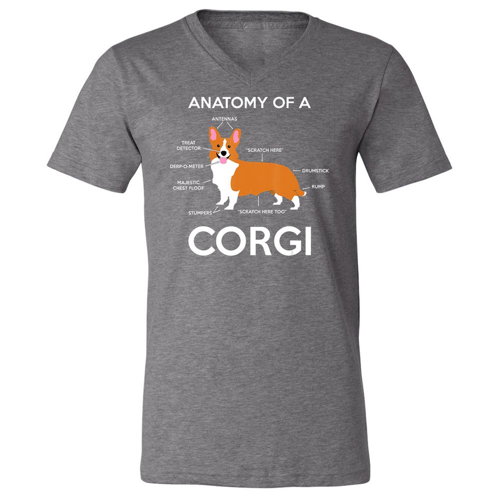 Unisex V-Neck T-Shirt - EY3G6V34 - Deep Heather - 13