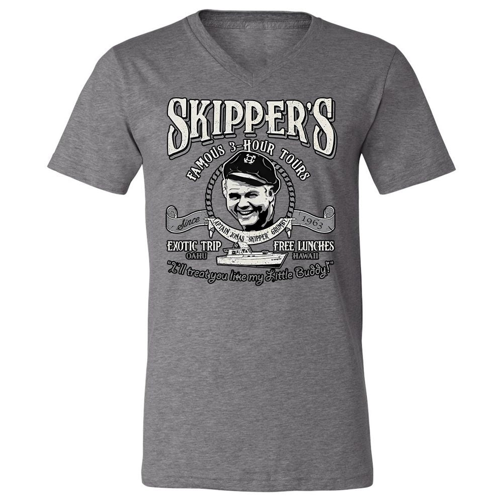 Unisex V-Neck T-Shirt - 6EMFXW75 - Deep Heather - 13