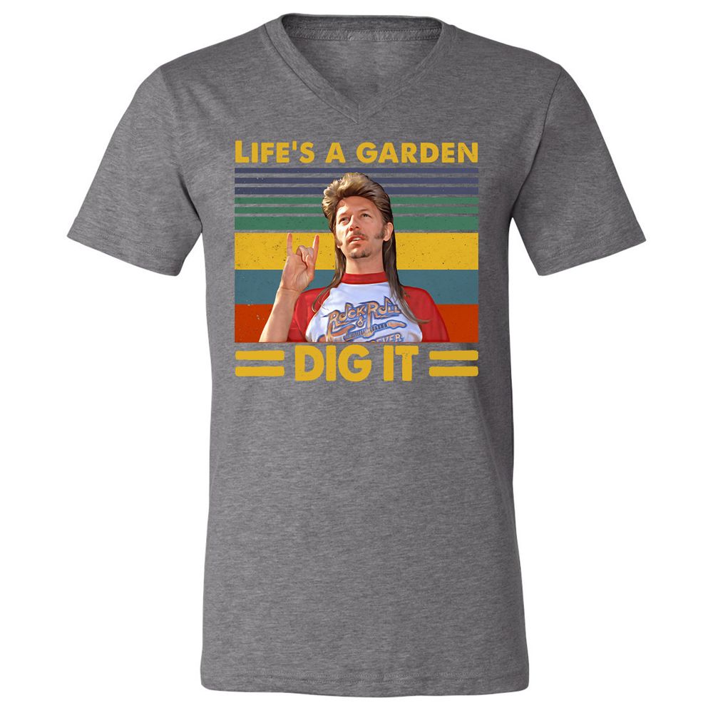 Unisex V-Neck T-Shirt - 3371L7X3 - Deep Heather - 13