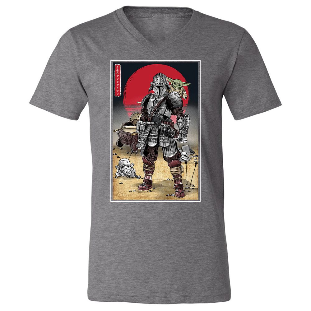 Unisex V-Neck T-Shirt - KEJKCCFN - Deep Heather - 13