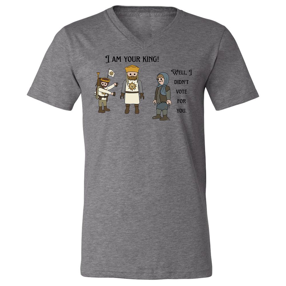 Unisex V-Neck T-Shirt - 5KTWQNDR - Deep Heather - 13