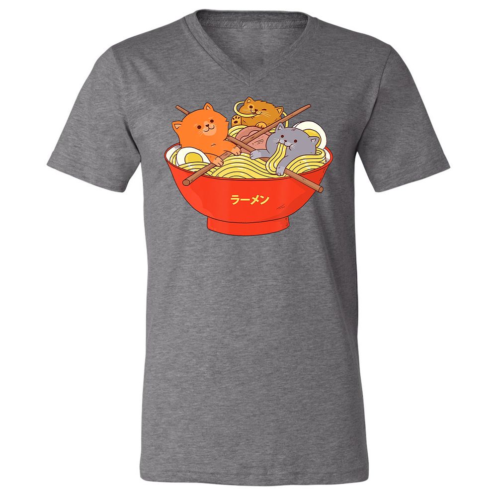 Unisex V-Neck T-Shirt - K1BDJEQY - Deep Heather - 13