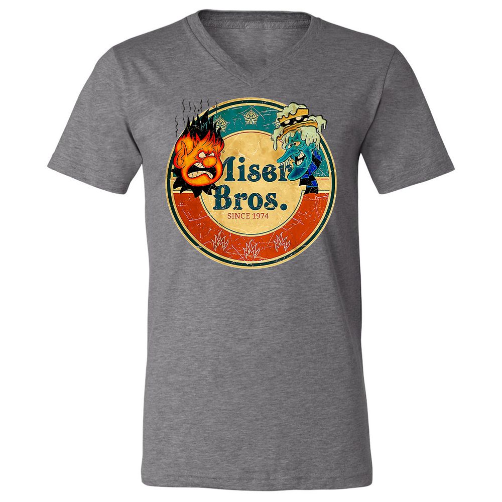 Unisex V-Neck T-Shirt - ZZRRSVFS - Deep Heather - 13