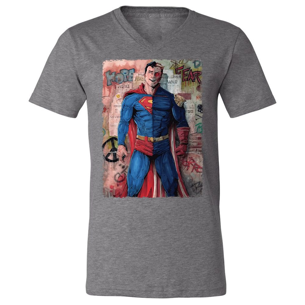 Unisex V-Neck T-Shirt - PNHNVH5B - Deep Heather - 13