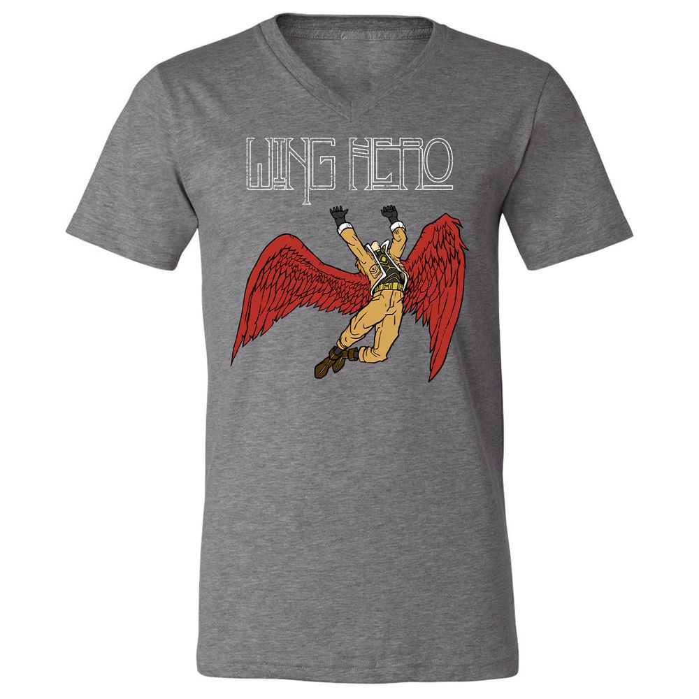 Unisex V-Neck T-Shirt - VNZKE7MQ - Deep Heather - 13