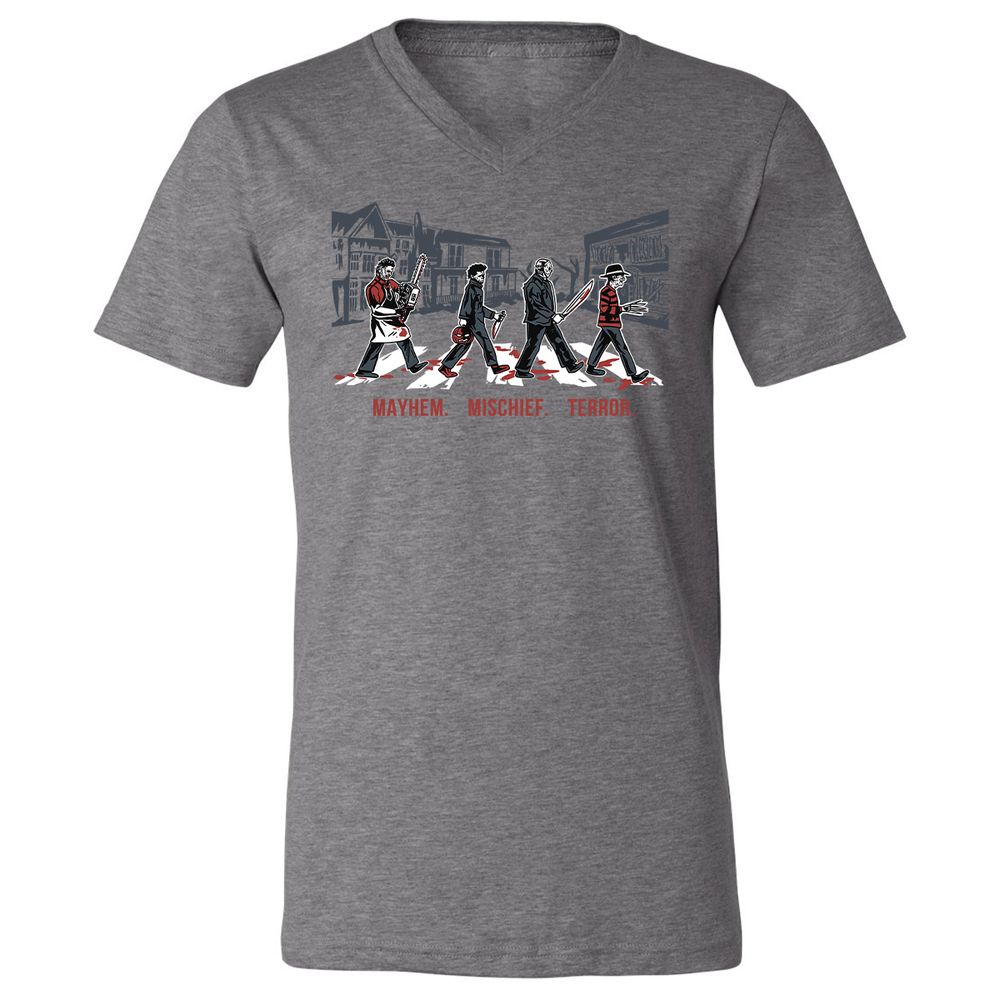 Unisex V-Neck T-Shirt - 1EXGCLM3 - Deep Heather - 13