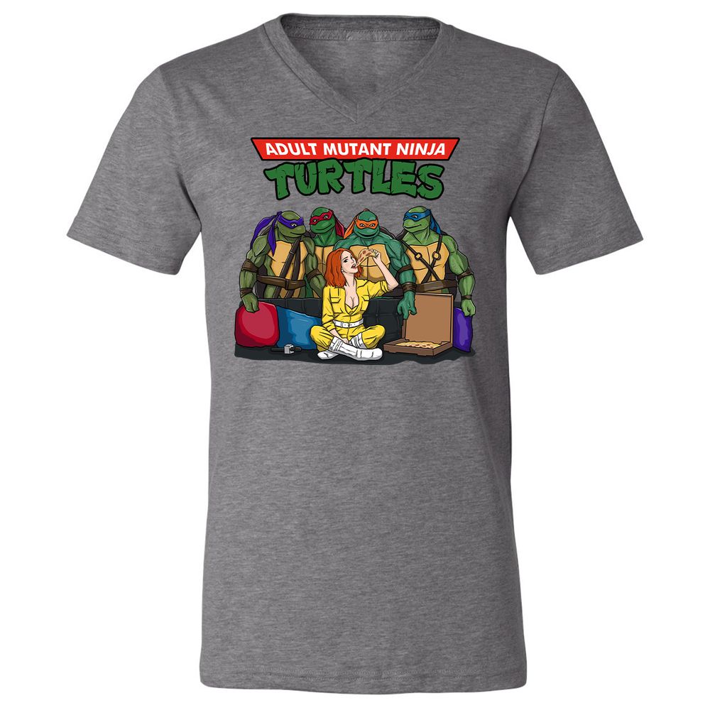 Unisex V-Neck T-Shirt - FBJ6BTTV - Deep Heather - 13