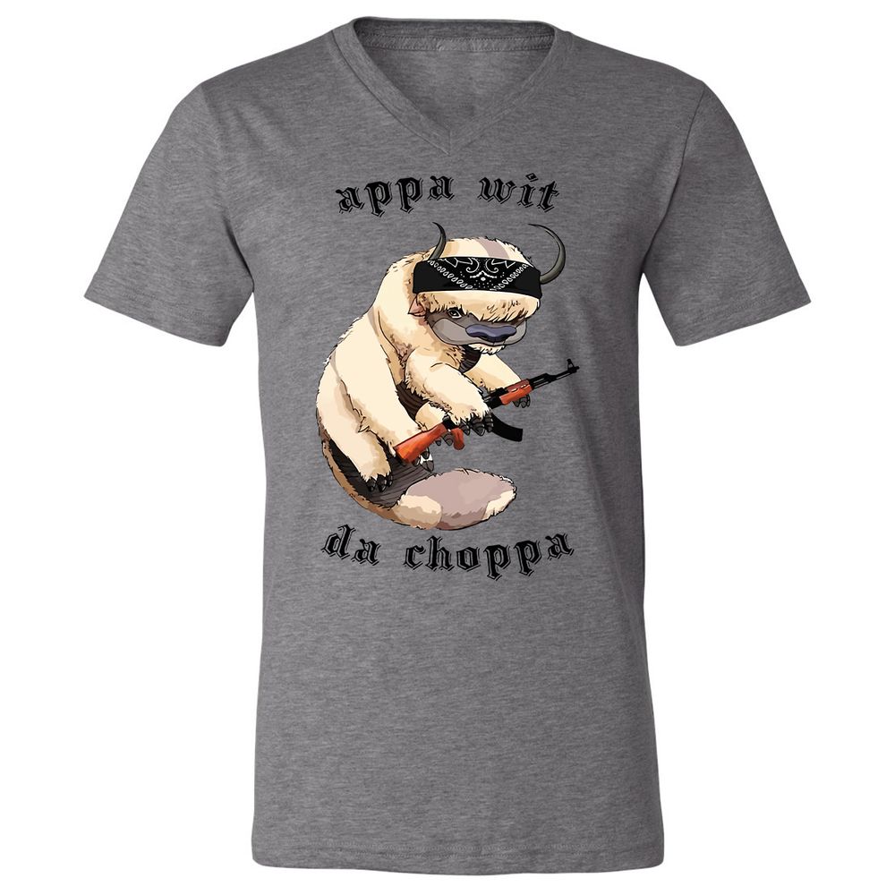 Unisex V-Neck T-Shirt - HJMVTPTS - Deep Heather - 13