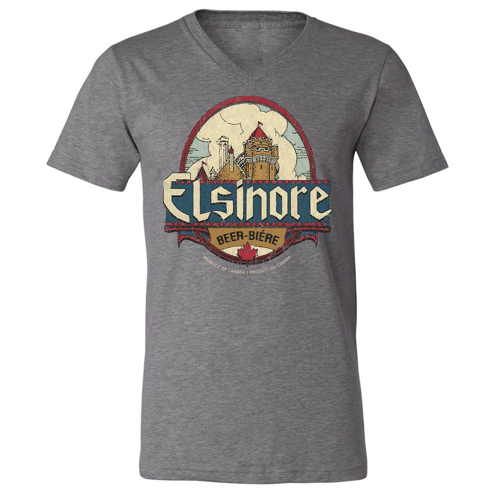 Unisex V-Neck T-Shirt - YF3AZGDX - Deep Heather - 13