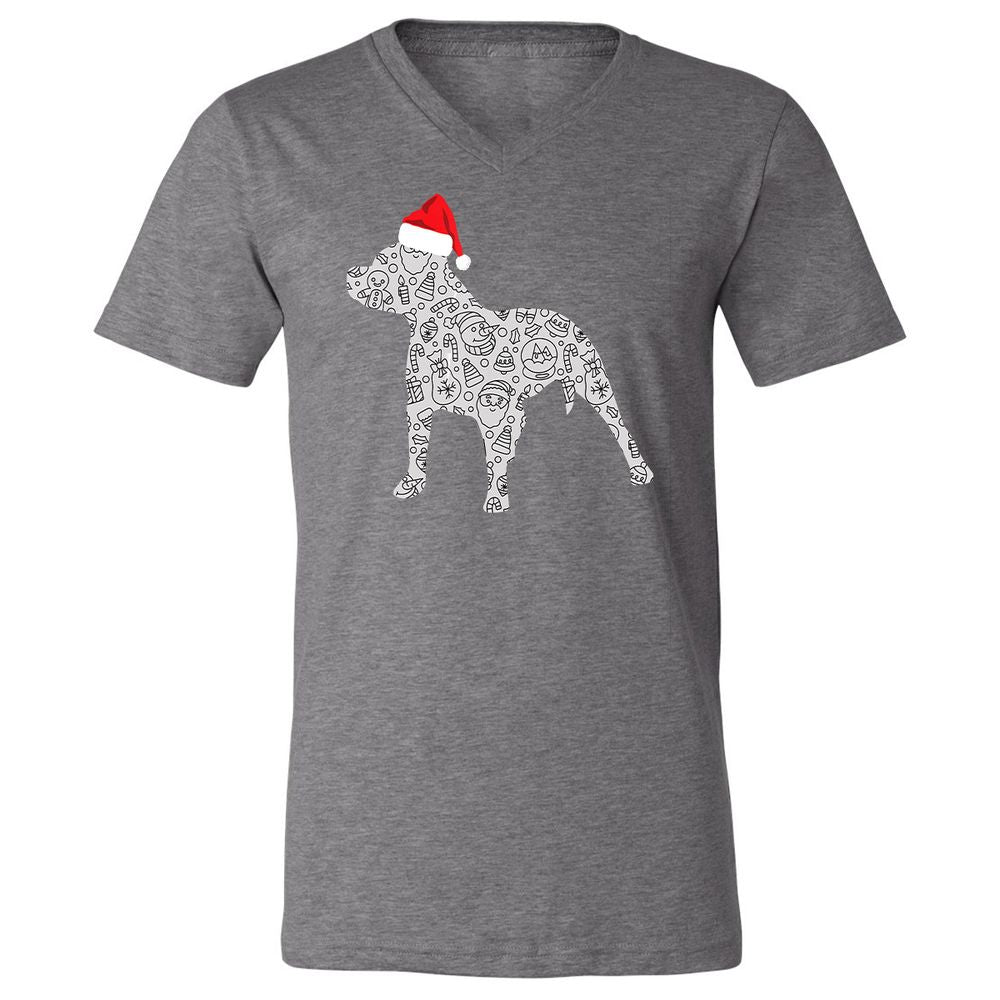 Unisex V-Neck T-Shirt - GM6QHPL8 - Deep Heather - 13