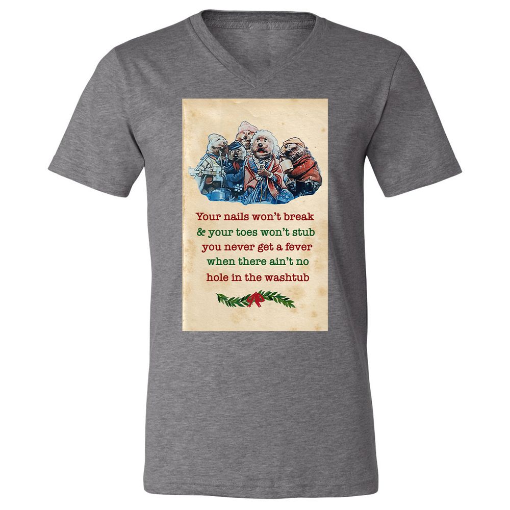 Unisex V-Neck T-Shirt - Y2C1FLXP - Deep Heather - 13