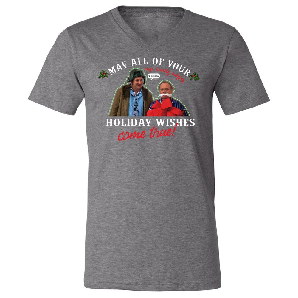 Unisex V-Neck T-Shirt - 4D2T7QPA - Deep Heather - 13