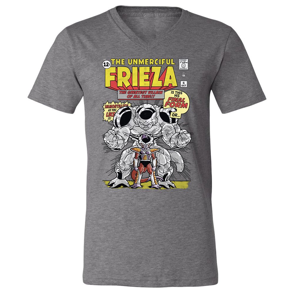 Unisex V-Neck T-Shirt - JEDVLBJT - Deep Heather - 13