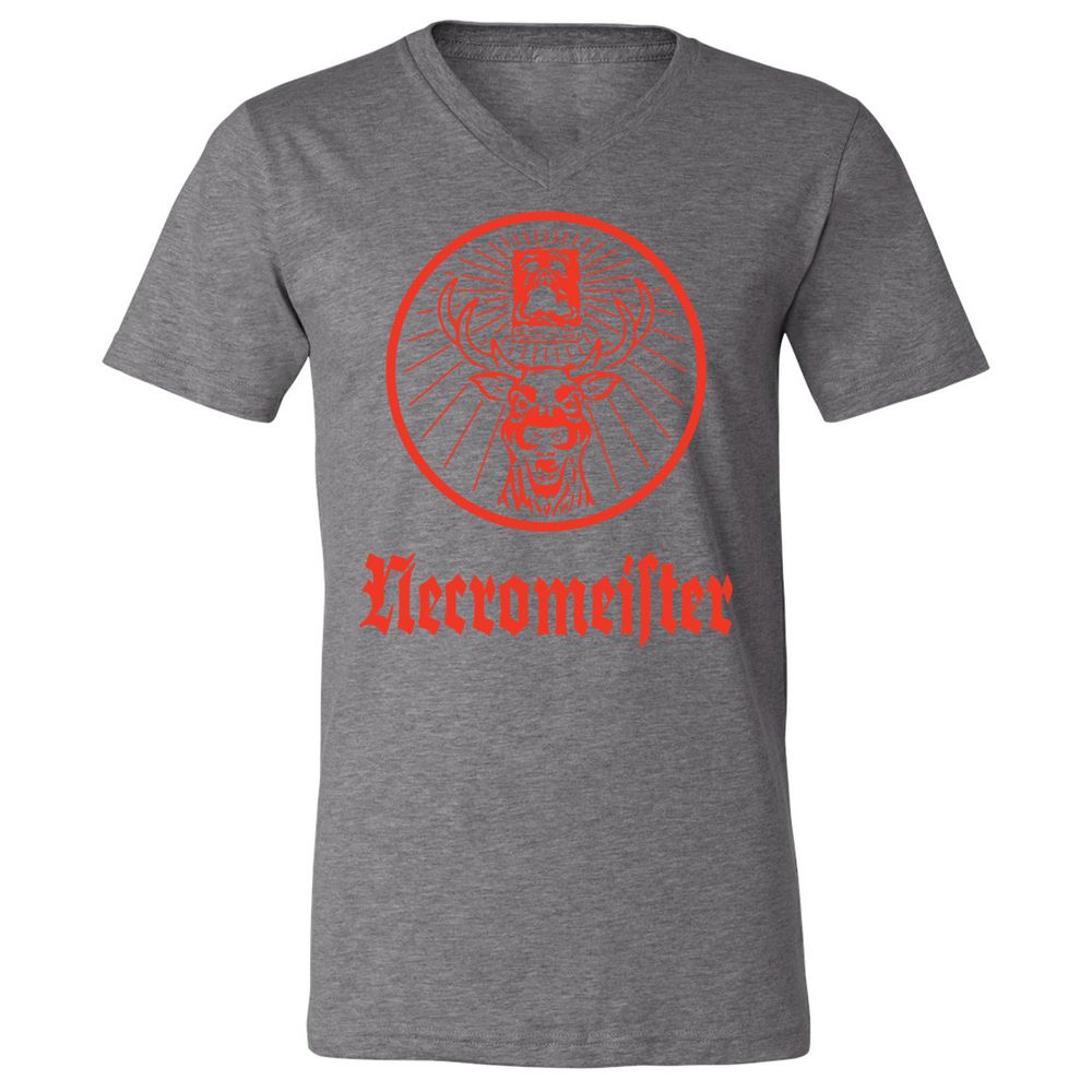 Unisex V-Neck T-Shirt - TVZFM4XH - Deep Heather - 13