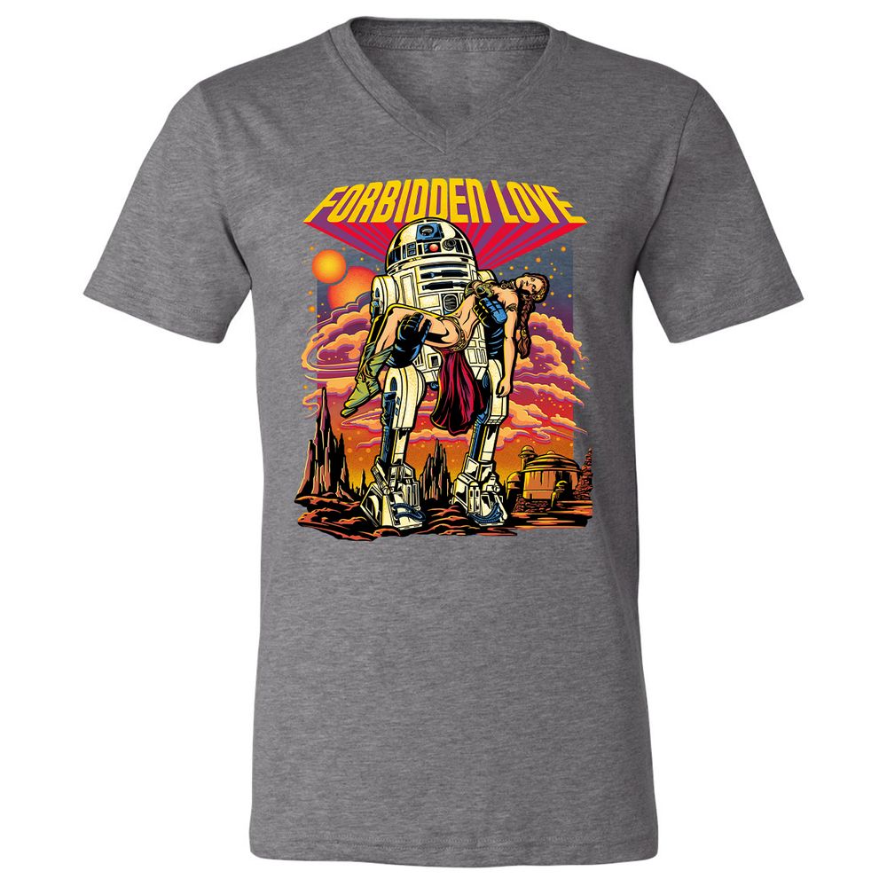 Unisex V-Neck T-Shirt - 52Q8M3QB - Deep Heather - 13