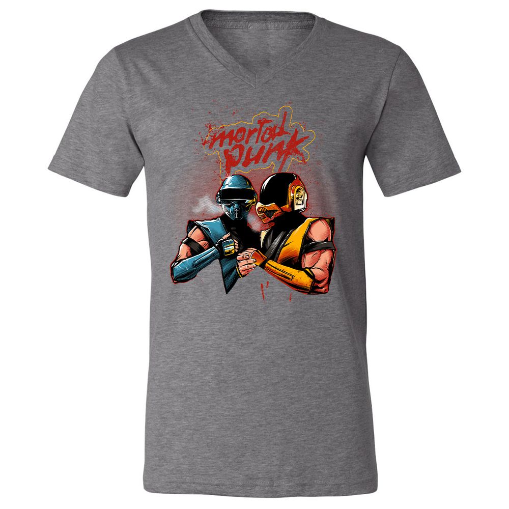 Unisex V-Neck T-Shirt - 4CFC43DX - Deep Heather - 13