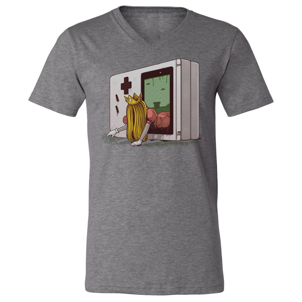 Unisex V-Neck T-Shirt - 56XWS7CM - Deep Heather - 13