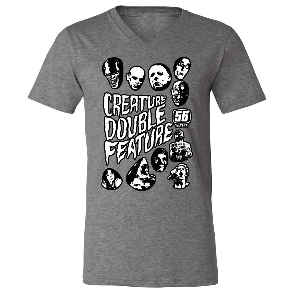 Unisex V-Neck T-Shirt - 7D4TRMYL - Deep Heather - 13