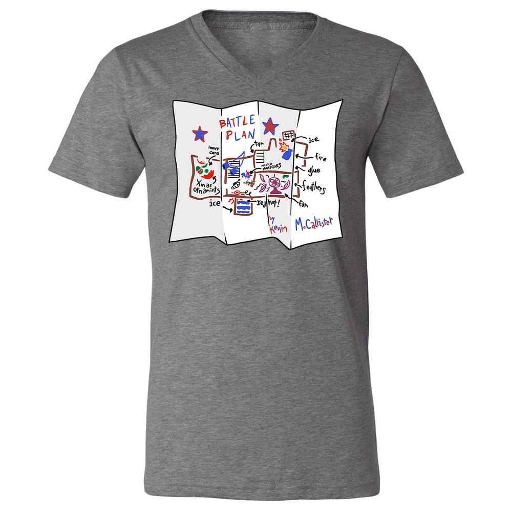 Unisex V-Neck T-Shirt - JS1J7XUR - Deep Heather - 13