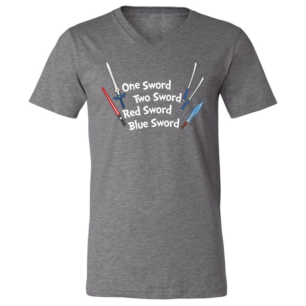 Unisex V-Neck T-Shirt - EXHGPAGF - Deep Heather - 13