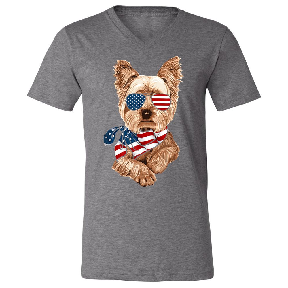 Unisex V-Neck T-Shirt - P48T3JDN - Deep Heather - 13