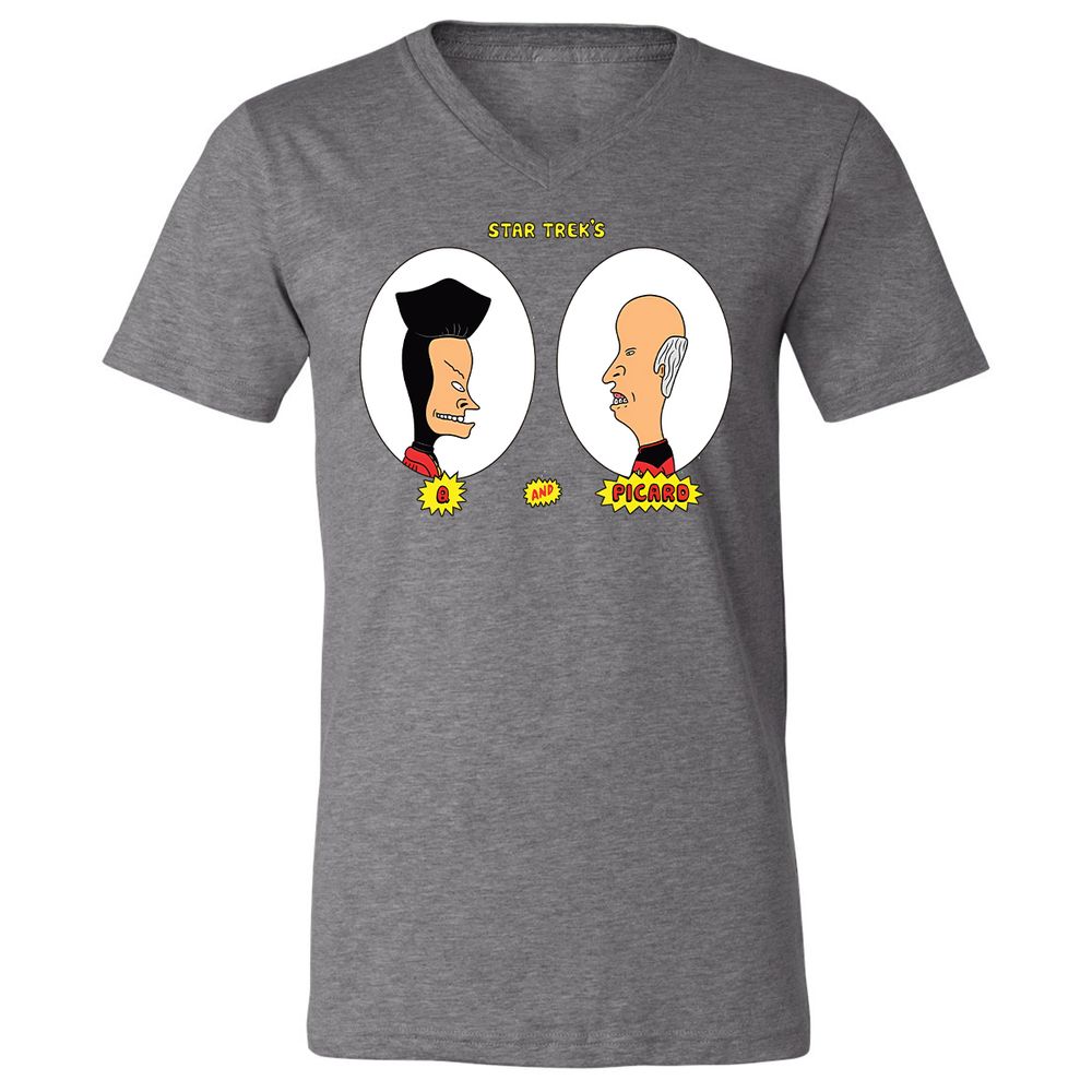 Unisex V-Neck T-Shirt - VGNDGKQP - Deep Heather - 13