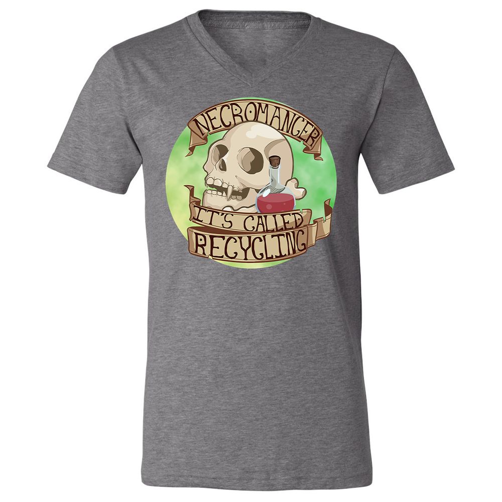 Unisex V-Neck T-Shirt - LTHSXDYK - Deep Heather - 13