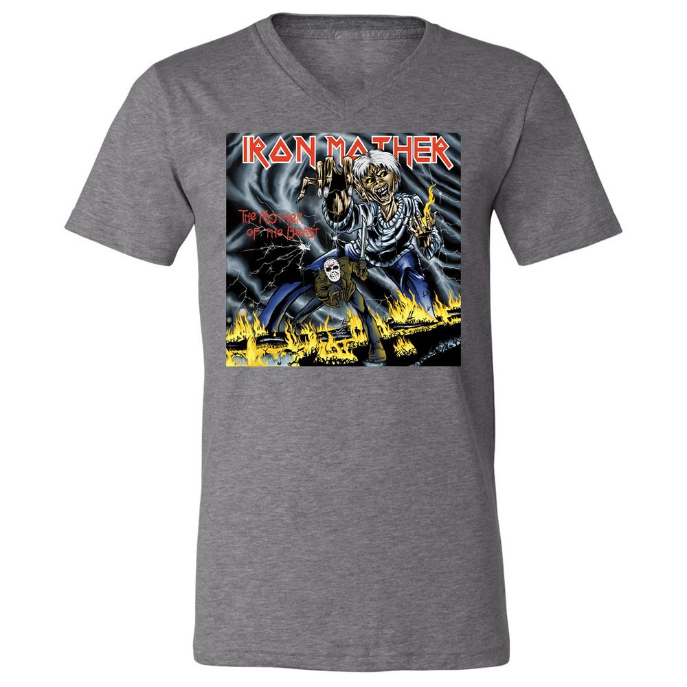 Unisex V-Neck T-Shirt - ZGKGPL7P - Deep Heather - 13