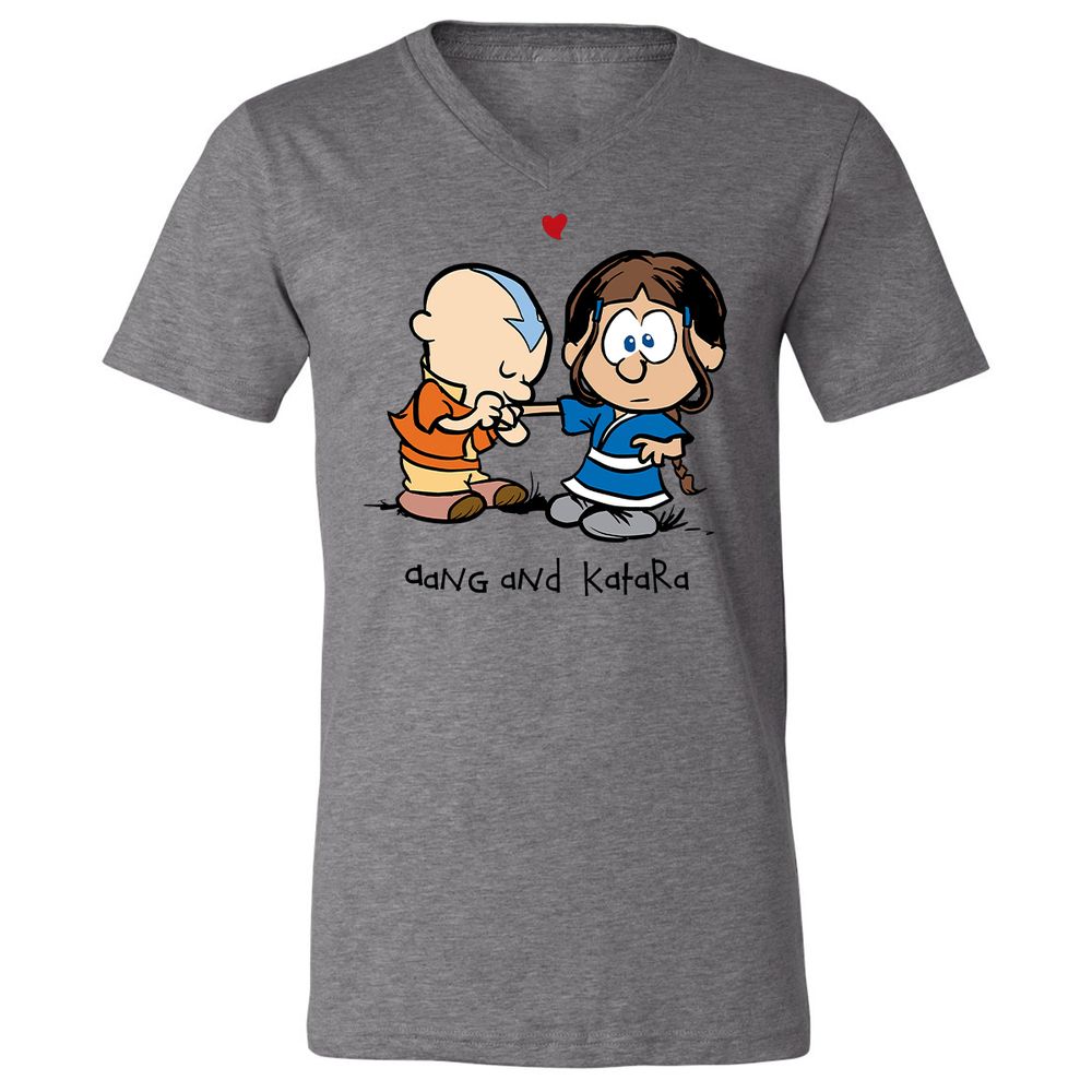 Unisex V-Neck T-Shirt - 3PAZE596 - Deep Heather - 13