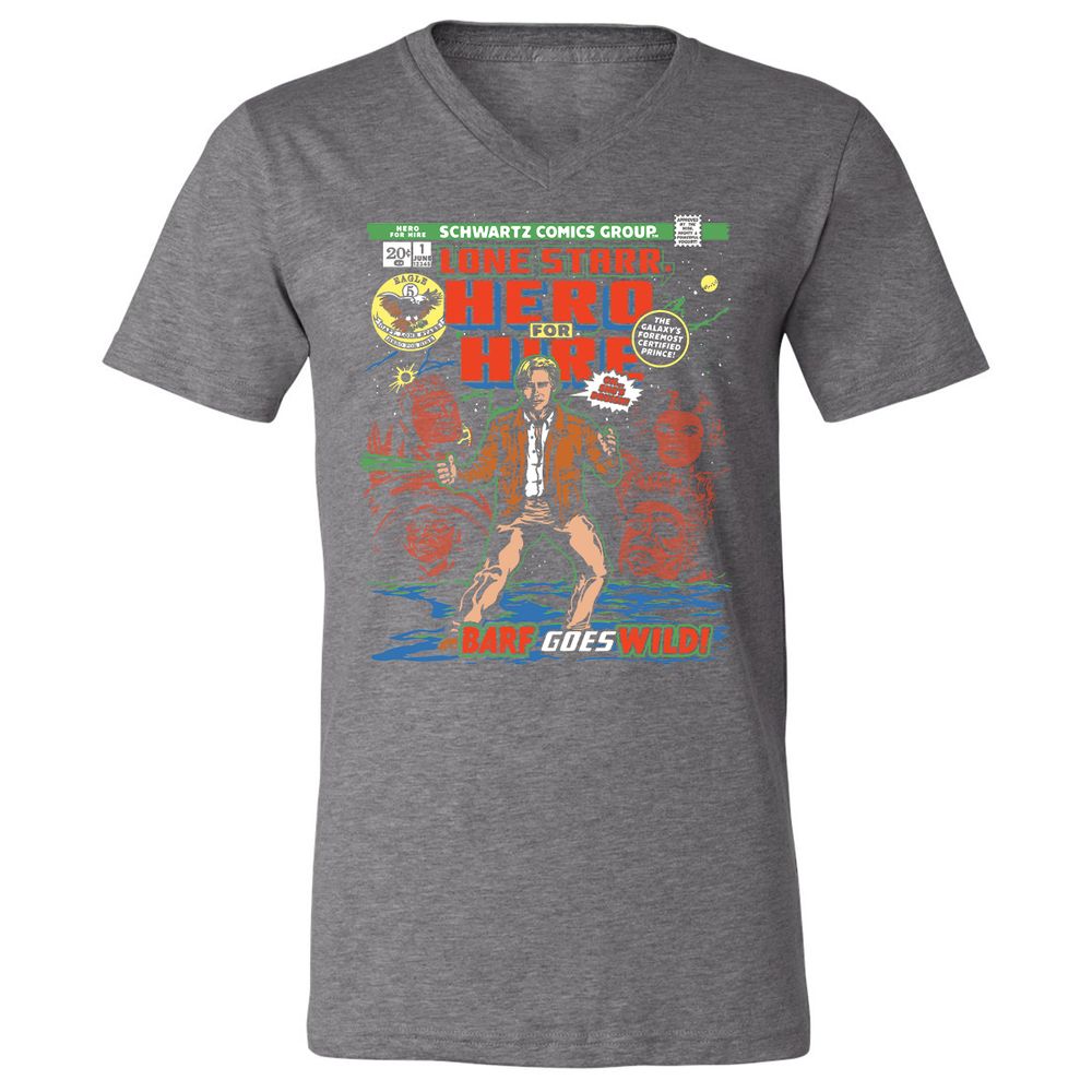 Unisex V-Neck T-Shirt - G9DLJXX4 - Deep Heather - 13