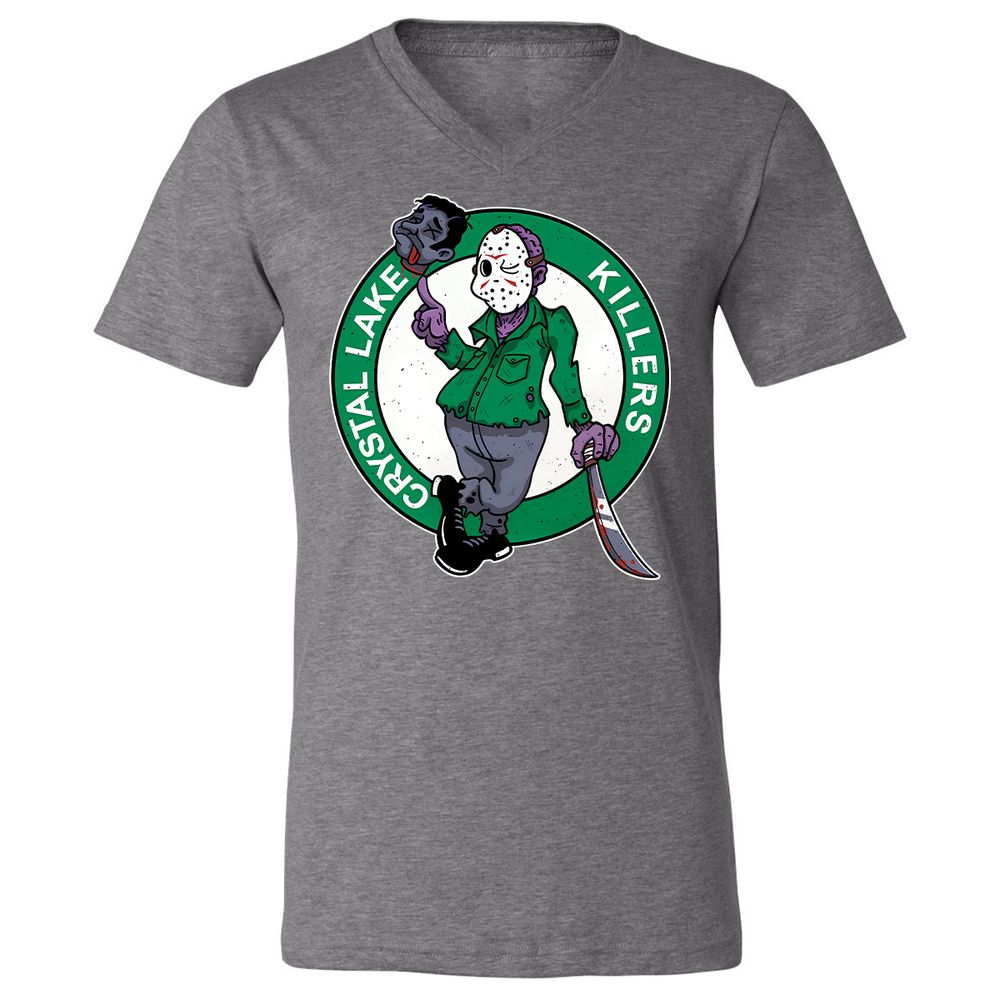 Unisex V-Neck T-Shirt - ADLVUVR4 - Deep Heather - 13