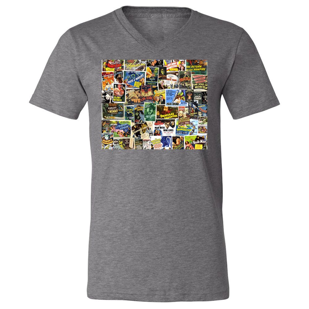 Unisex V-Neck T-Shirt - ZB6U65SP - Deep Heather - 13