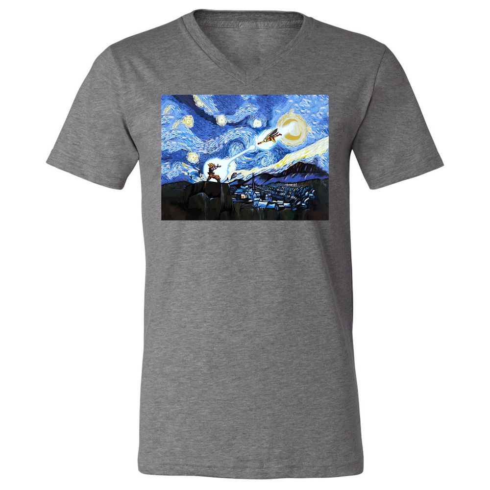 Unisex V-Neck T-Shirt - 7UW6S7JB - Deep Heather - 13