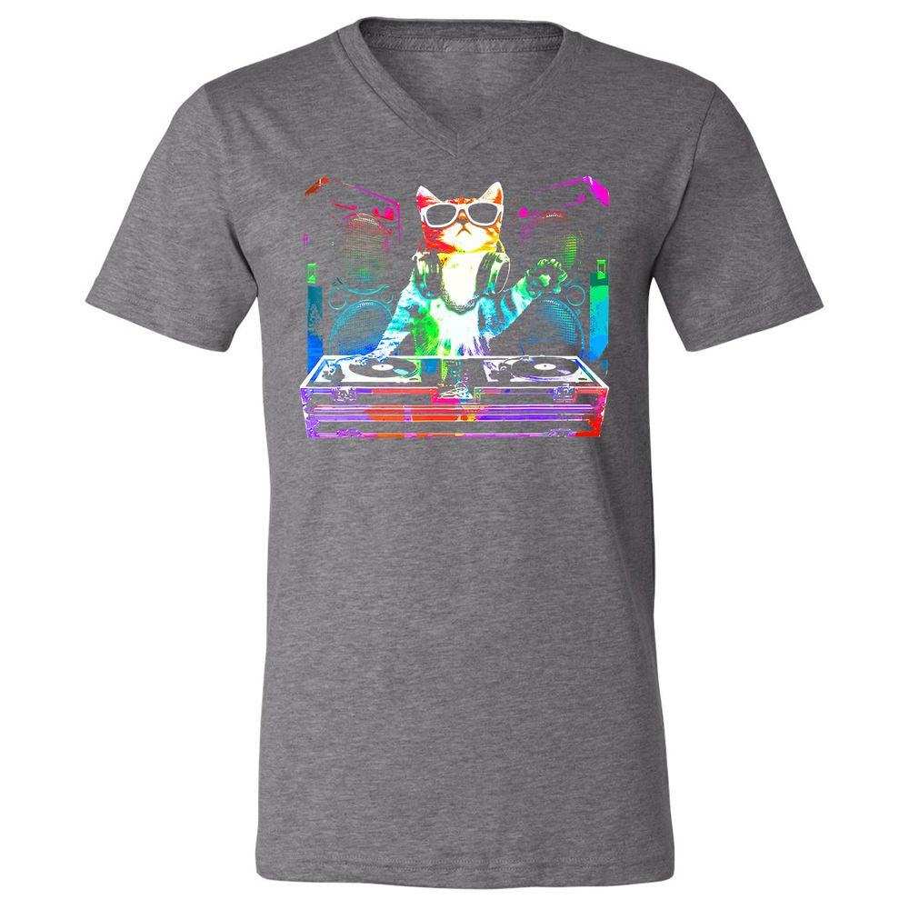 Unisex V-Neck T-Shirt - SLH9TWRJ - Deep Heather - 13