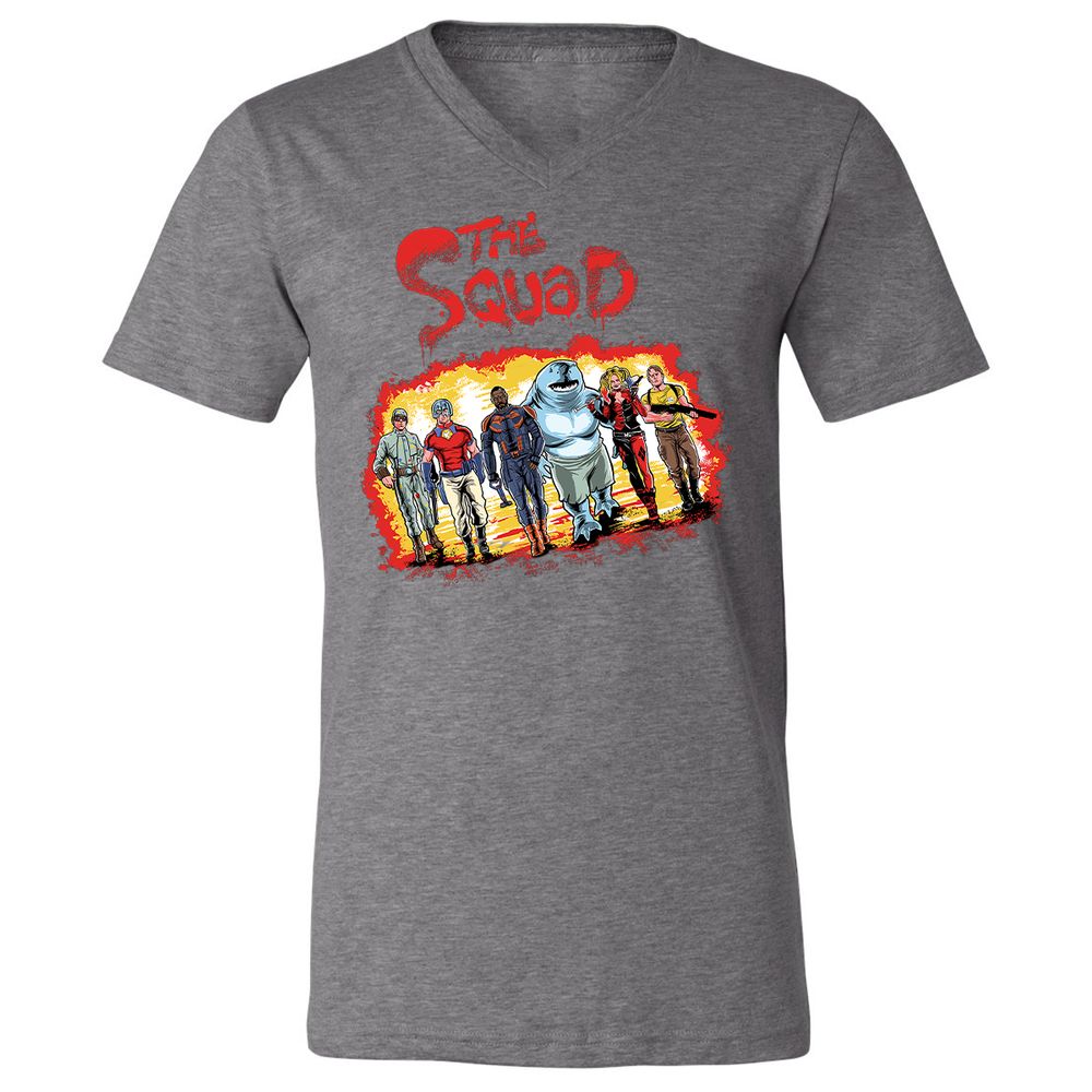 Unisex V-Neck T-Shirt - YGLSYGCN - Deep Heather - 13