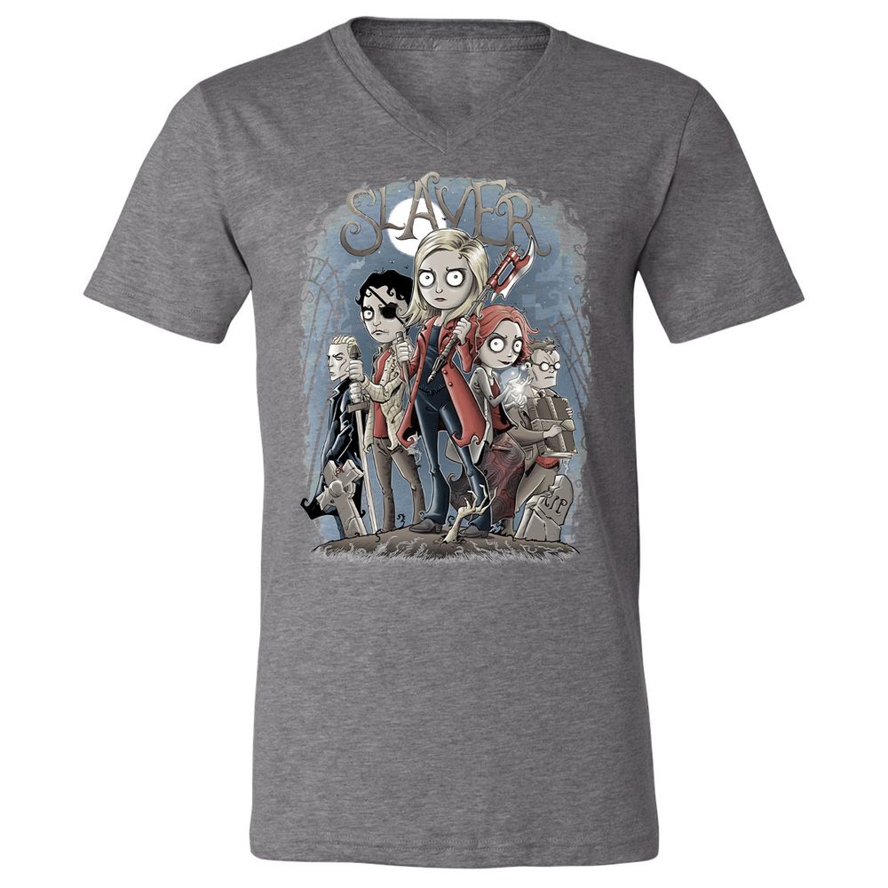 Unisex V-Neck T-Shirt - X28B66NS - Deep Heather - 13