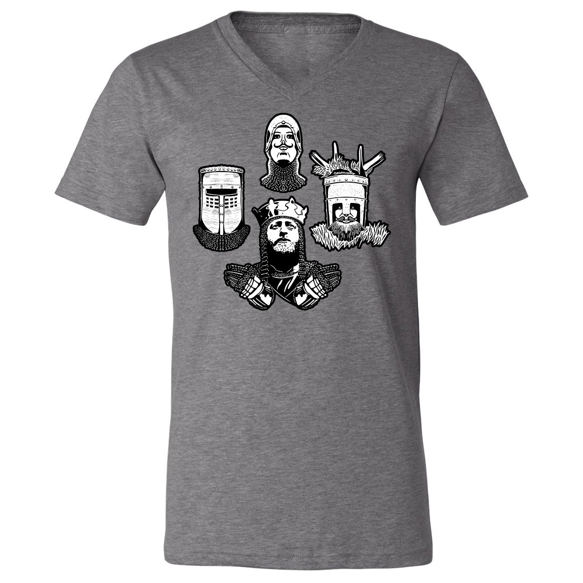 Unisex V-Neck T-Shirt - AL1ZGGQC - Deep Heather - 13