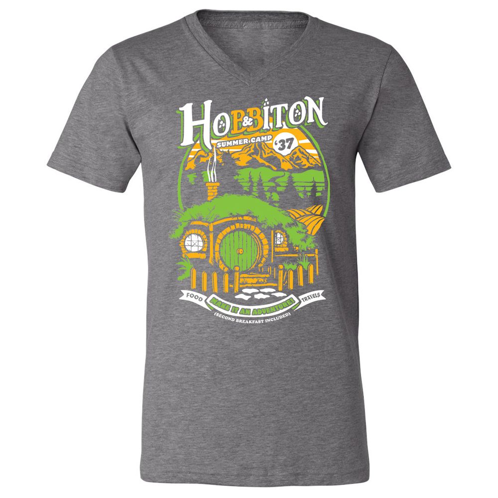Unisex V-Neck T-Shirt - F7FURN7Q - Deep Heather - 13