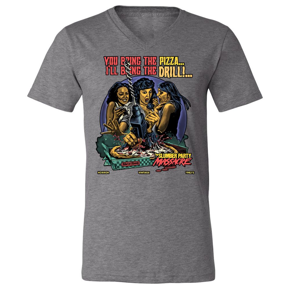 Unisex V-Neck T-Shirt - ZZU44RUV - Deep Heather - 13