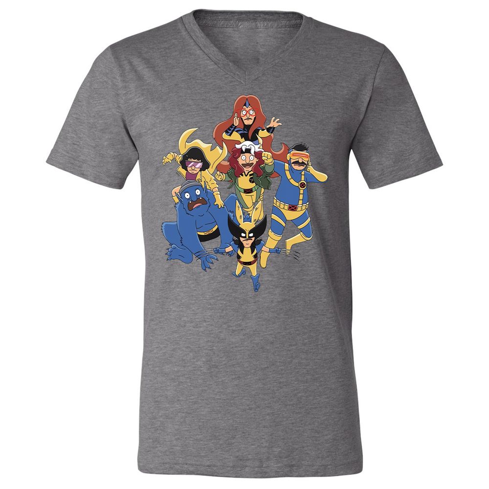 Unisex V-Neck T-Shirt - 7776BKPA - Deep Heather - 13