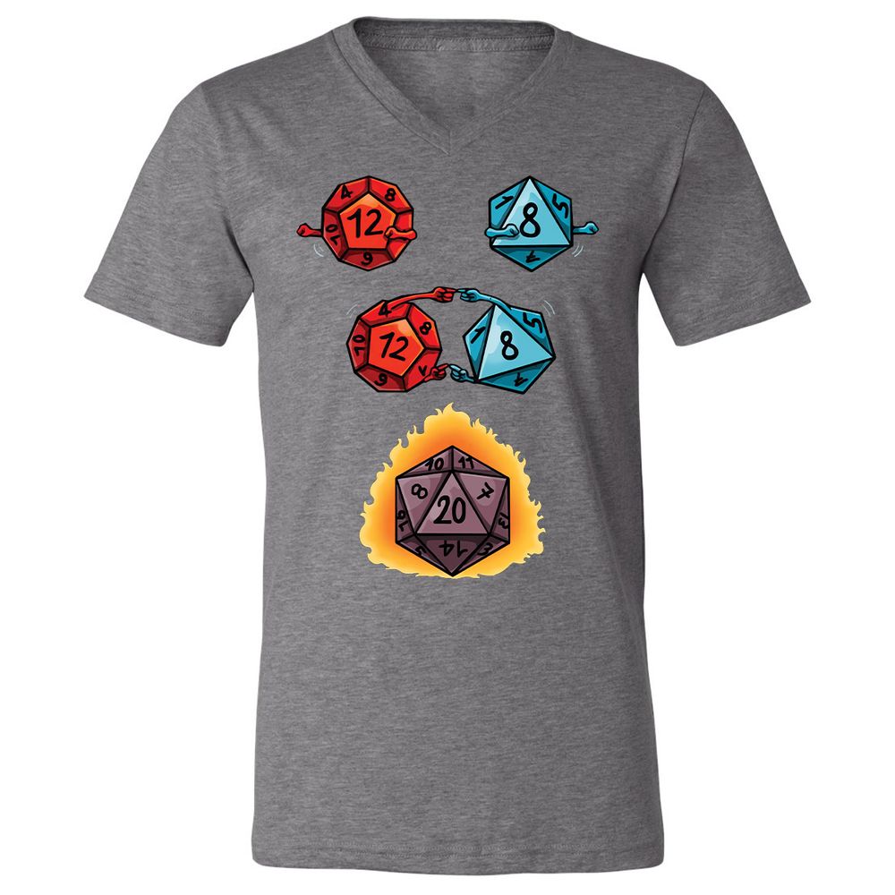 Unisex V-Neck T-Shirt - T1C7CTR4 - Deep Heather - 13