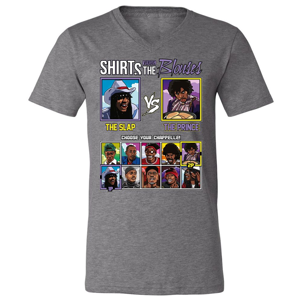 Unisex V-Neck T-Shirt - JFH958CB - Deep Heather - 13