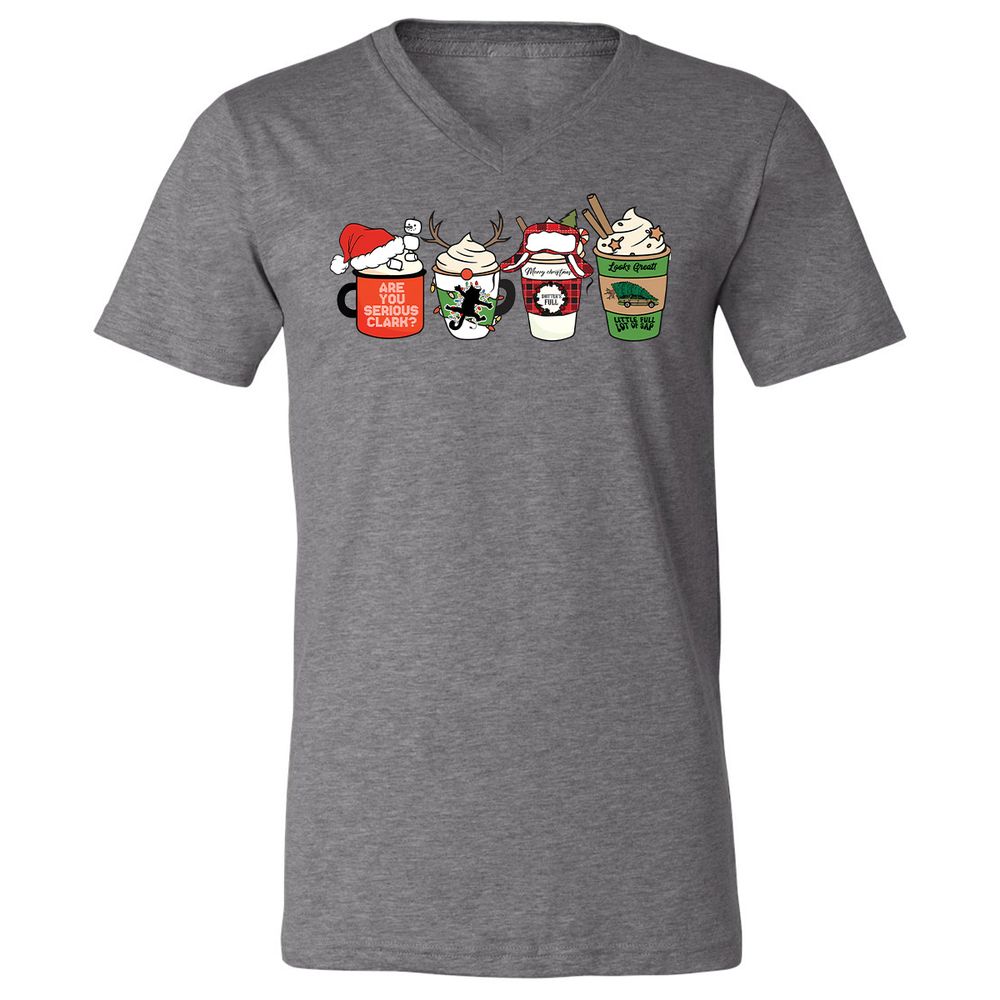 Unisex V-Neck T-Shirt - DUD7N2R2 - Deep Heather - 13