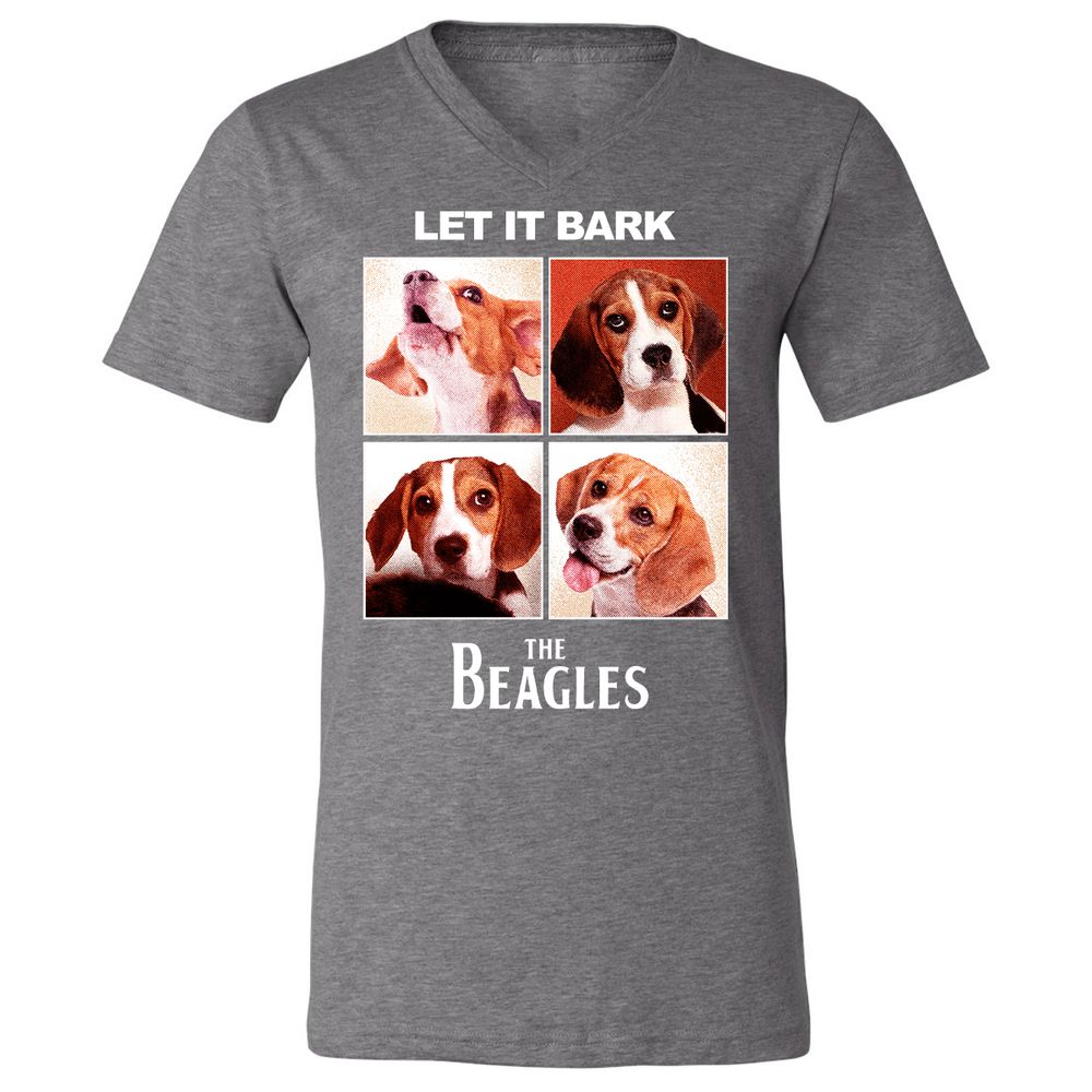 Unisex V-Neck T-Shirt - MFAV9ACB - Deep Heather - 13