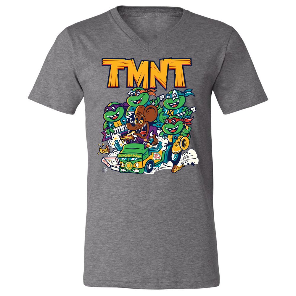 Unisex V-Neck T-Shirt - 9P1J68P6 - Deep Heather - 13