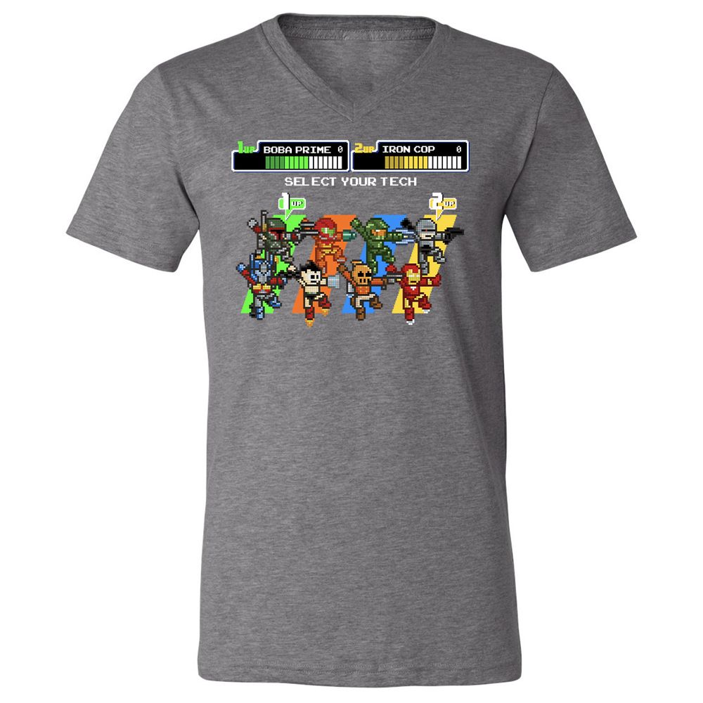 Unisex V-Neck T-Shirt - THQV8UVU - Deep Heather - 13