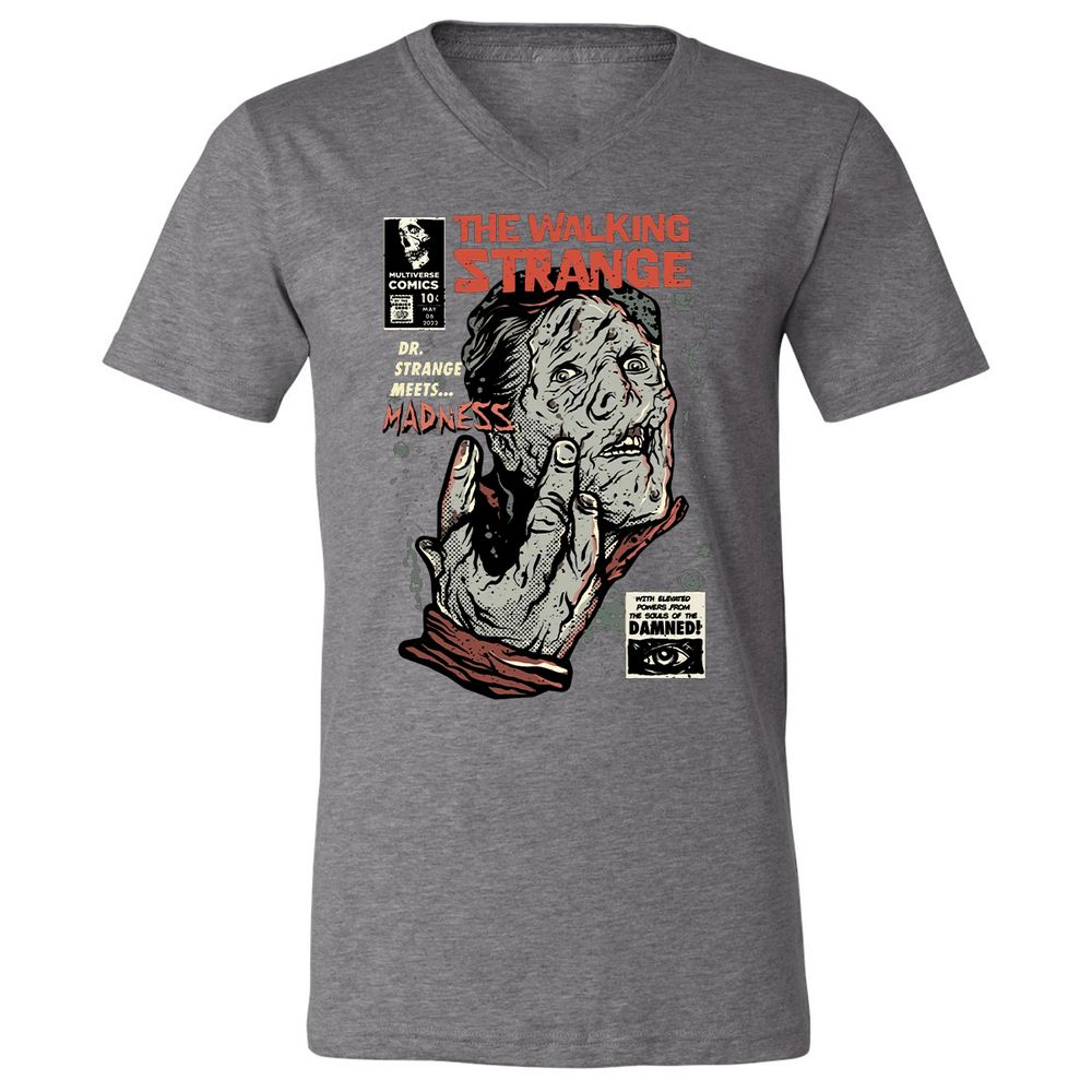 Unisex V-Neck T-Shirt - 4YK7WBK8 - Deep Heather - 13