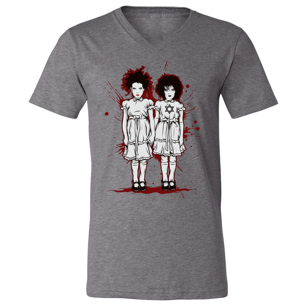 Unisex V-Neck T-Shirt - S1FPTWRP - Deep Heather - 13