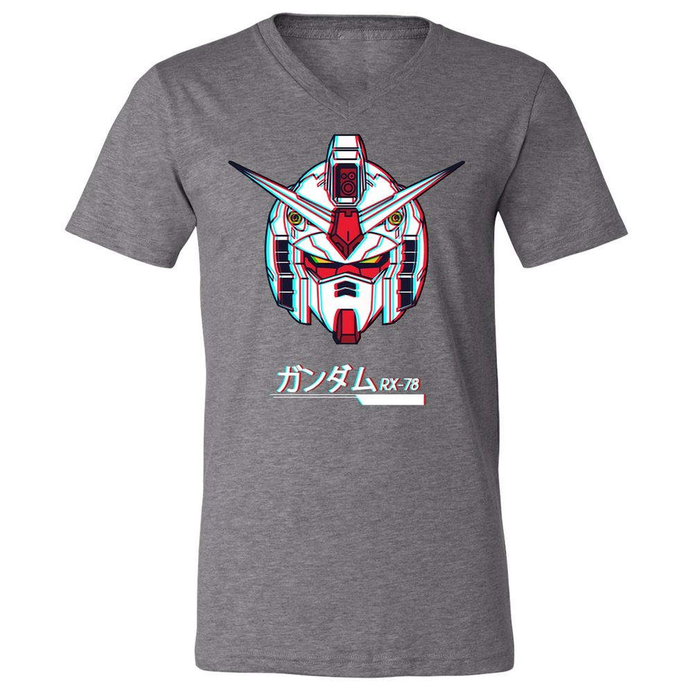 Unisex V-Neck T-Shirt - WQVEUS59 - Deep Heather - 13