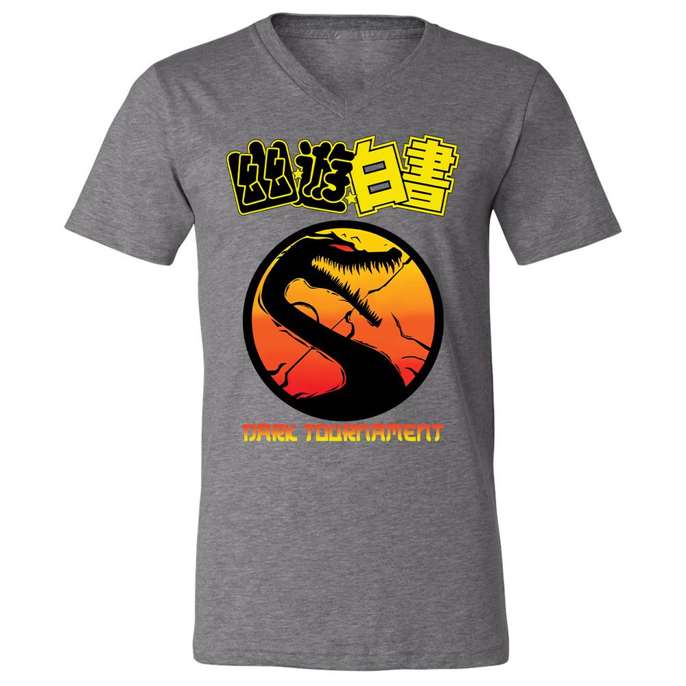 Unisex V-Neck T-Shirt - JKF6YFDC - Deep Heather - 13